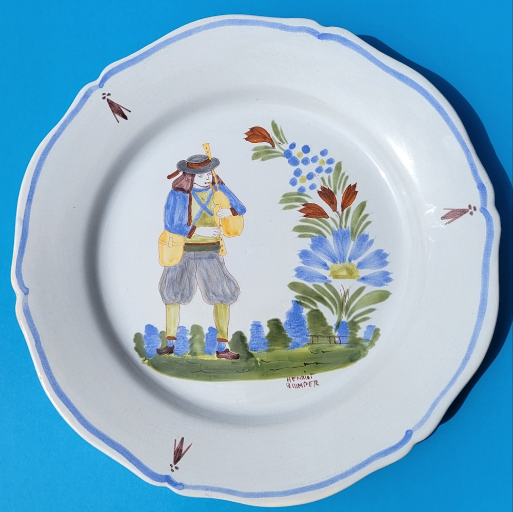 Henriot Quimper Decorative Faience Plate